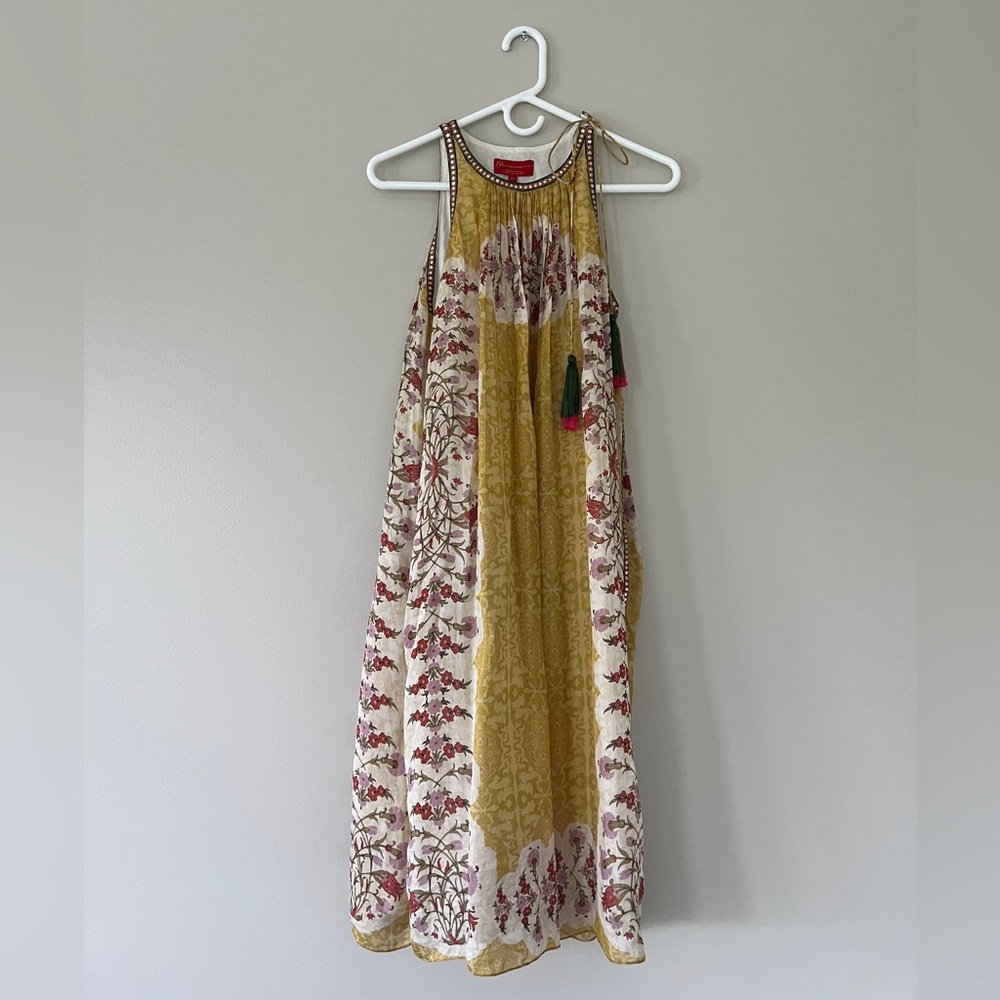 Silk embroidered and painted dress from Anthropologie